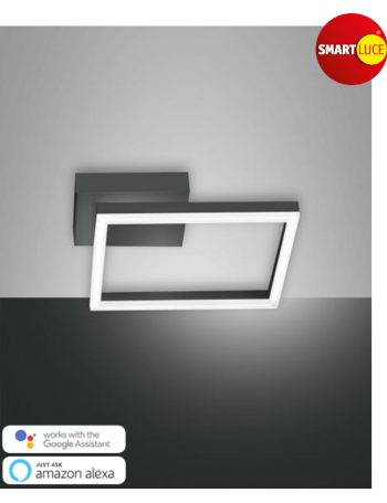 FABAS LUCE: Bard applique plafoniera LED quadrata dimmerabile antracite in offerta
