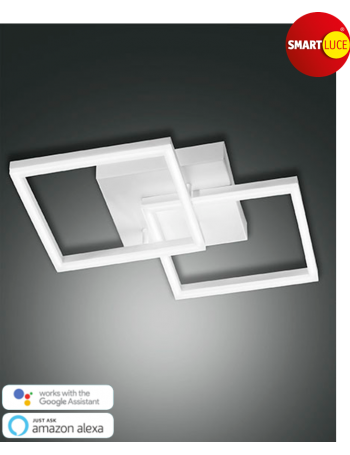 Bard plafoniera moderna LED doppio quadrato luce naturale dimmerabile bianco