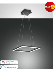 FABAS LUCE: Bard sospensione LED quadrata dimmerabile antracite in offerta