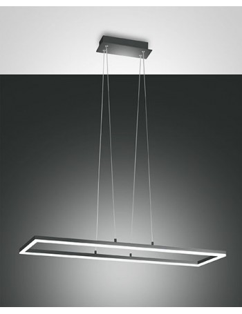 Bard sospensione LED 52w luce naturale rettangolare antracite luminosissima
