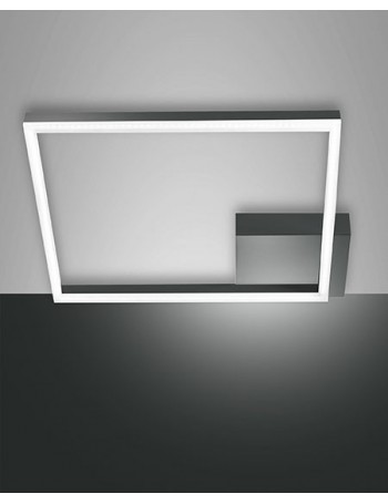 Bard plafoniera LED 39w quadrata moderna dimmerabile antracite luce naturale