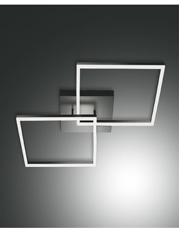 Bard plafoniera big LED 52w luce naturale doppio quadrato dimmerabile antracite