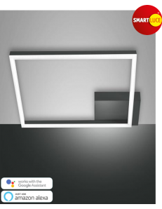 FABAS LUCE: Bard plafoniera LED quadrata moderna dimmerabile antracide in offerta