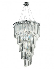Alexander lampadario da salone grande con pendenti n cristallo a spirale Ø50 2