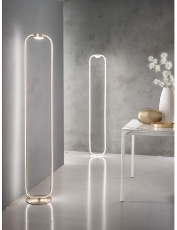 Alfa piantana led 35w design minimal bianco nero oro dimmerabile luce calda o naturale