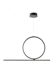 Acrobat lampadario design big 42w LED oro nero silver anello dimmerabile ondaluce  2