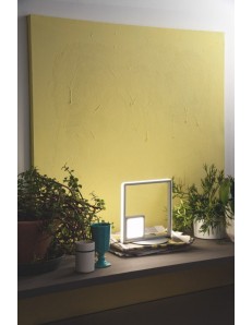 Dowel lampada da tavolo design moderna doppio quadrato LED 25w luce calda argento