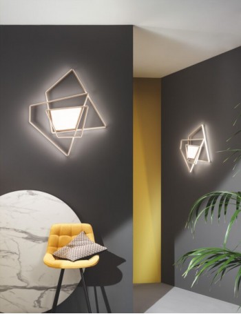 Galaxy plafoniera design grande 67w LED oro silver stilizzata dimmerabile ondaluce 