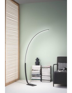 Keep piantana moderna ad arco Led 30w dimmerabile bianco nero oro 2