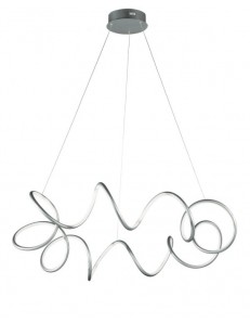 Lap lampadario moderno silver o oro intrecciato Led54w 3000k 2