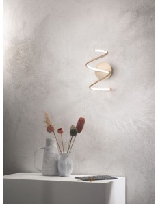 Lap applique moderna silver o oro intrecciato Led 13w 3000k