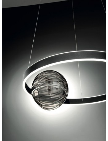 Lisboa lampadario anello 46w LED oro marrone nero nero dimmerabile sfera vetro Lisboa lampadario anello 46w LED oro marrone nero nero dimmerabile sfera vetro