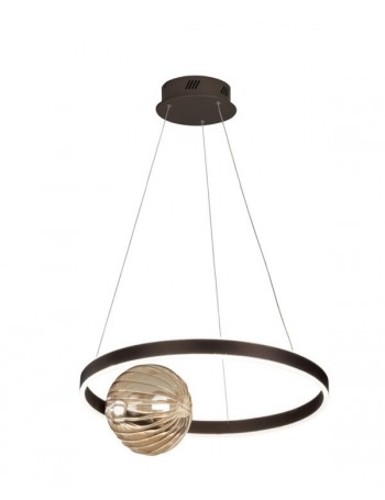 Lisboa lampadario anello 46w LED oro marrone nero nero dimmerabile sfera vetro Lisboa lampadario anello 46w LED oro marrone nero nero dimmerabile sfera vetro