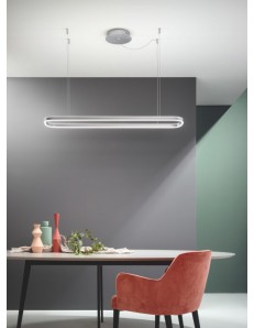 Minus lampadario moderno 60w led doppia emissione luce calda o naturale dimmerabile