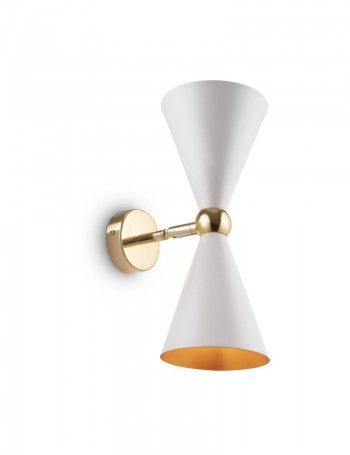 Vesper lampada parete oro nero conica metallo E14 Maytoni