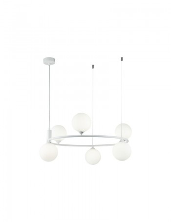 Ring lampadario rotondo moderno bianco sfere Metallo G9 Maytoni