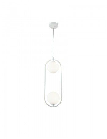 Ring pendel bianco con sfere moderno minimal Metallo G9 Maytoni