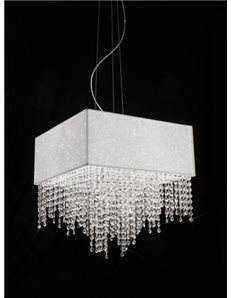 Spark sospensione tessuto glitter con cristalli a cascata
