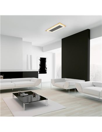 SQUARE Plafoniera 36watt rettangolare 50x35 LED metallo vari colori 