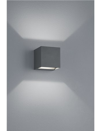 Adaja Ip54 lampada da parete led 3 watt biemissione fascio regolabile