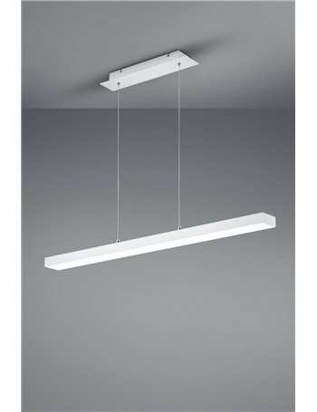 Agano sospensione touch led dimmerabile rettangolare bianca
