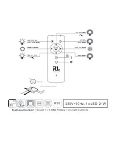 Akina plafoniera rotonda dimmerabile con telecomando led 2