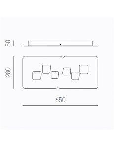 GEA LUCE: Bilbao plafoniera GX53 LED media bianco rettangolare design in offerta 2