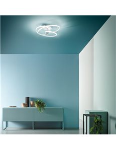 Diva plafoniera anelli Ø50 led dimmerabile 40watt  bianco titanio oro Gea luce 2