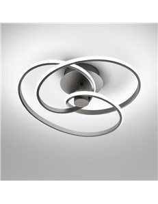 Diva plafoniera anelli Ø50 led dimmerabile 40watt  bianco titanio oro Gea luce