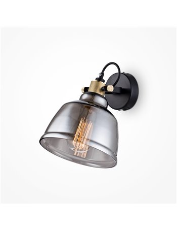 Irving applique E27 moderno metallo nero IP 20