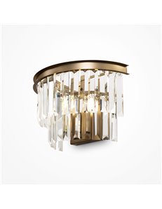 Revero applique E14 classico metallo e vetro ottone IP 20