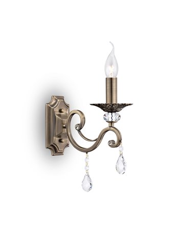 Grace applique E14 classico metallo ottone IP 20