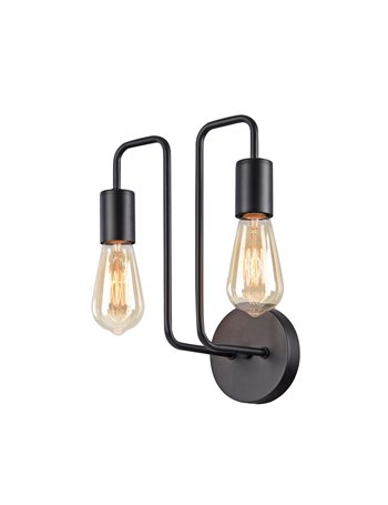Gilbert applique E27 Maytoni Loft metallo nero IP 20