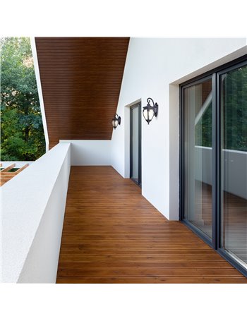 Fleur applique E27 esterno Alluminio bronzo antico IP 44