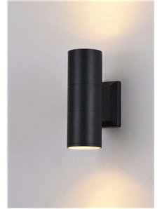Bowery applique GU10 esterno alluminio nero IP 54
