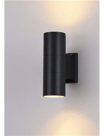 Bowery applique GU10 esterno alluminio nero IP 54