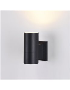 Bowery applique GU10 esterno alluminio nero IP 54