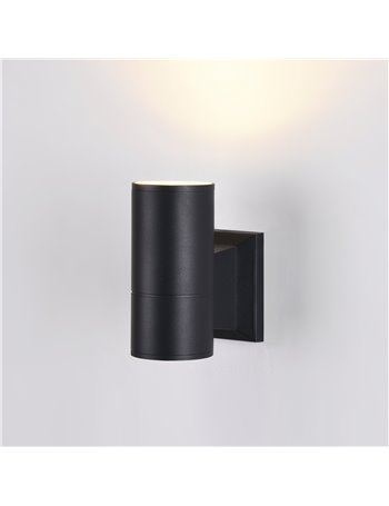 Bowery applique GU10 esterno alluminio nero IP 54