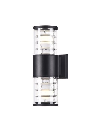 Bronx applique E27 esterno alluminio nero IP 54