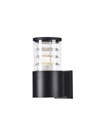 Bronx applique E27 esterno alluminio nero IP 54