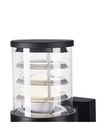 Bronx applique E27 esterno alluminio nero IP 54