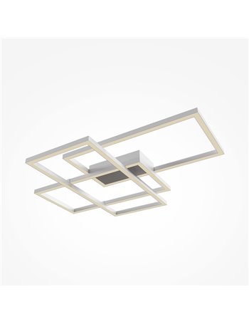 Rida lampada plafoniera LED moderna metallo e acrilico bianco IP 20