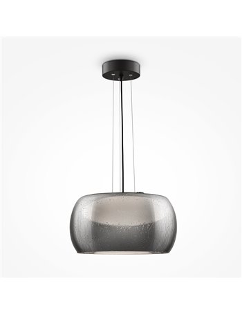 Solen lampada plafoniera LED moderna metallo nero IP 20
