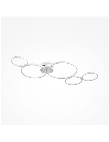 Olympia lampada plafoniera LED moderna metallo bianco IP 20