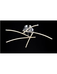 Pluto lampada plafoniera LED moderna metallo nichel IP 20 2