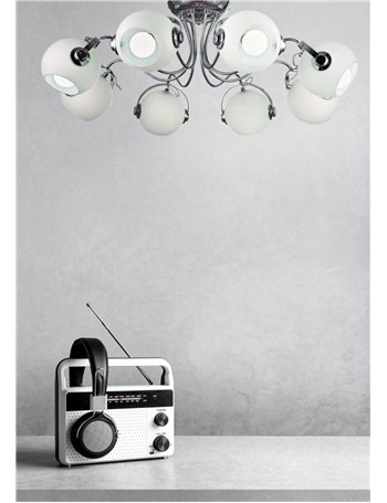 Joel lampada plafoniera E14 moderna metallo cromo IP 20
