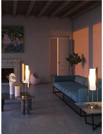 Сipresso lampada da tavolo E14 moderna metallo oro IP 20