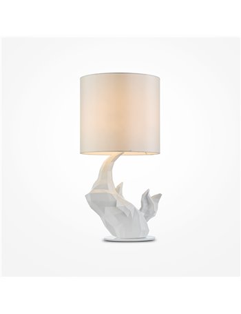 Nashorn lampada da tavolo E14 moderna metallo bianco IP 20