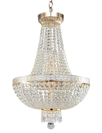 Bella lampadario E14 classico metallo oro IP 20
