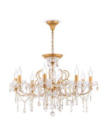 Sevilla lampadario E14 classico metallo oro IP 20